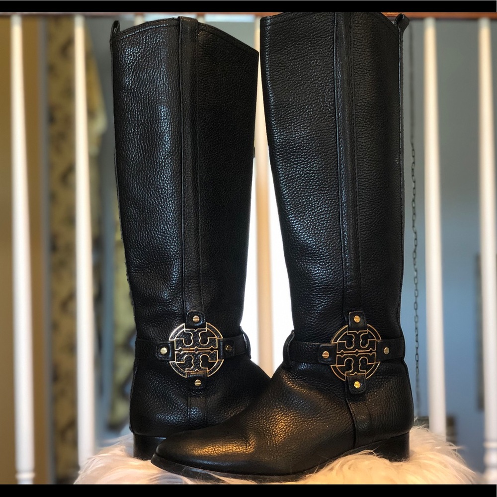 Tory Burch Leather Riding Boots
